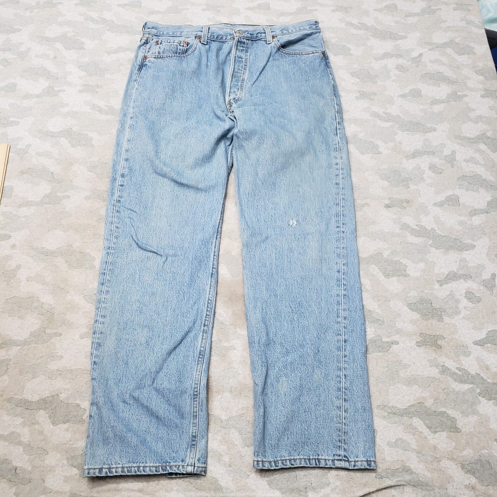 Vintage Levi's 501 Jeans Men 38x32 Blue Straight Leg Button Fly Made In USA